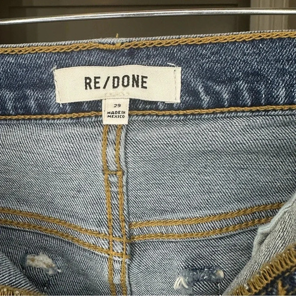 NWT REDONE 70s Stove Pipe Jeans Button Fly Size 29 Western Blue - Picture 7 of 7